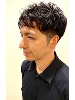 銀座マツナガ 浅草店 ツーブロ癖毛風ふんわりナチュラルパーマ