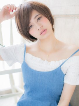 モッズ ヘア 福岡姪浜店(mod's hair) *mod's姪浜/うざバングステップボーンカット艶髪丸みショートh