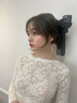 アース コアフュールボーテ 熊谷店(EARTH coiffure beaute)&nbsp;ナチュラルブラウン_シースルーバング_透明感_ヘアアレンジ