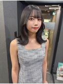 #ダークグレー#ダークカラー#ミディアム#くびれまき