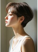 20代30代40代ナチュラル耳掛けショートスタイル