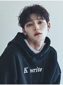 韓国風 メンズショート マッシュ センターパート