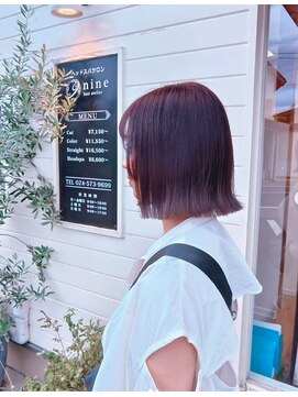 ヘアアトリエ ナイン 岡部店(hair atelier nine) メルティーカラー/似合わせカット/ウェーブミディアム/福島市