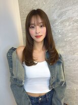 ロンドガーネット 池袋(Lond garnet)&nbsp;イメチェン外ハネボブ美髪ワイドバングミディアムレイヤーカット