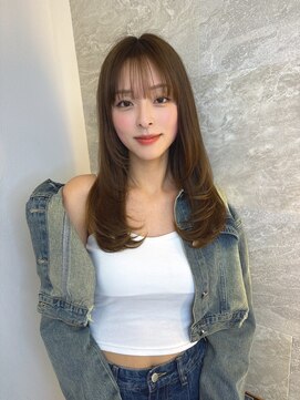 ロンドガーネット 池袋(Lond garnet) イメチェン外ハネボブ美髪ワイドバングミディアムレイヤーカット