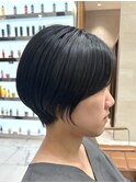 おさまり丸みショートカット原宿