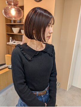 ムード(mood) ボブ/ショートボブ/イルミナカラー/髪質改善/マロンブラウン