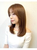 ミディアムレイヤーカット×韓国風くびれヘア艶髪/20代30代p志木