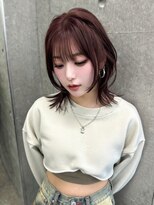 セシル 成城学園前(CECIL)&nbsp;ウルフカット×レッドブラウンカラー