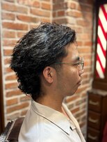 ヘアモードキクチ 日本橋室町店&nbsp;日本橋　30代　オールバックパーマ　ツイストスパイラル
