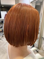 エル(EL by green)&nbsp;【EL】オレンジカラー×切りっぱなしボブ×ウェット質感