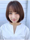 大人可愛い　ナチュラル　ワンカールボブ☆