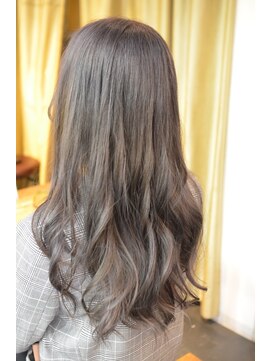 ポタム 東中野(potamu) 全頭ブリーチからのラベンダーグレージュ