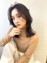 グレージュ/20代30代/くびれミディ/ミルクティーベージュ