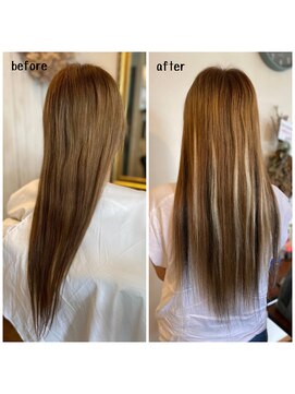 エクステンション キュー(extension Q) プルエクステ/ダイヤモンド毛質52cm(胸下)