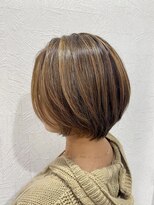 ジェービーヘア 稲毛(jb hair)&nbsp;白髪ぼかしにも◎グレーベージュハイライト/ショートボブ