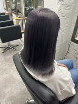 リア(riah) 透明感カラー/シアーグレージュ/ストレートミディアム/髪質改善