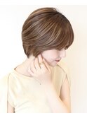 【 I. 】30代からのナチュラル前下がりショートボブ 川口