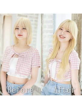 あるじゃんすー 池袋店 バターブロンド#シールエクステ#韓国#ヨシンモリ#抜きっぱ#池袋