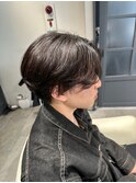 メンズ縮毛矯正×センターパート