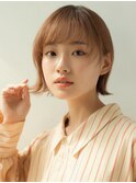 ブリーチなし大人可愛いマロンブラウン似合わせ耳かけボブ