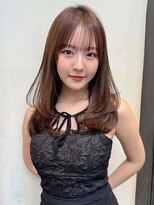 ★黒髪ボブルフネビージュ小顔ワンレンレイヤー