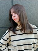 レイヤー 髪質改善改善 艶カラー 透明感カラー セミロング