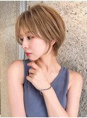 ショート/ボブ/ベージュ/20代/30代