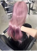 【Nagi】ピンクグラデーションカラー/艶髪ハイトーン