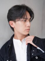 ニコ トウキョウ ロジック(nico TOKYO Logic) メンズセンターパートウルフセンターパートニュアンスパーマ襟足