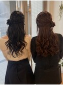 大人気のくるみちゃんヘア風ハーフアップお団子アレンジ