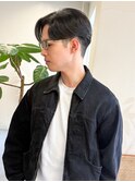 毛流れセンターパート/曲がる縮毛矯正