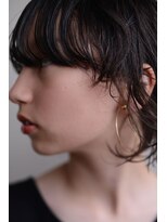 ミラバイグリーン(Mira by green)&nbsp;エアリーショート　X 黒髪【wavy】　perm　arrange　02