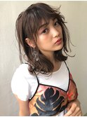 【Vicke渋谷】アッシュベージュ外ハネロブ