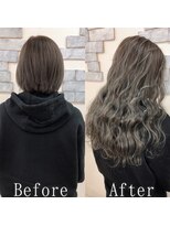 エクステ専門店あるじゃんすー 宇都宮店 セピアグレージュ#シールエクステ#オリーブカラー#エクステ#栃木