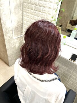 ニノ(nino) 【NINO】秋カラー/ボルドーピンク/波ウェーブ