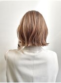 オレンジベージュ × 切りっぱなしstyle