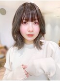 Say.ree韓国ボブ黒髪ネビージュ前髪ありワンカールレイヤー原宿