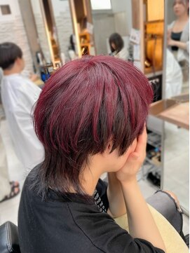 ラストーリア(La storia) チェリーレッド×ダークブラウン　マニッシュウルフ