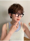 ミニウルフレイヤーカット顔周り前髪韓国ショートボブ/新宿