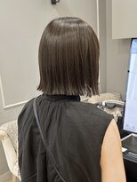 切りっぱなしボブヘア×グレージュヘア【銀座】片桐