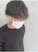 波巻きパーマ ツイストスパイラル ウルフカット メンズカット