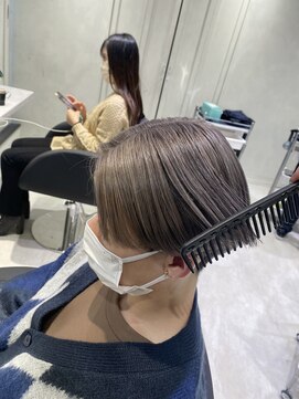 アソビセカンド 原宿(ASOBI 2nd) メンズ/原宿/ダブルカラー/ブリーチ/グレージュ/韓国