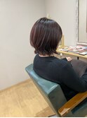 つや感のあるピンク系カラー☆レイヤーボブ