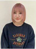 【kira】ピンクラベンダー/切りっぱなしボブ/顔まわりレイヤー