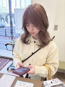 モリオフロムロンドン 大宮店(morio from London) 【morio坪井】ブリーチなしダブルカラー ×ミルクティー