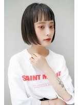 ギークス(GEEKS)&nbsp;【GEEKS渋谷】切りっぱなしボブ/オン眉/デザインカラー/冬カラー