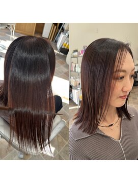 フリーダム(FREE-DOM) 透明感と艶!髪質改善×縮毛矯正で叶える、柔らか外ハネスタイル