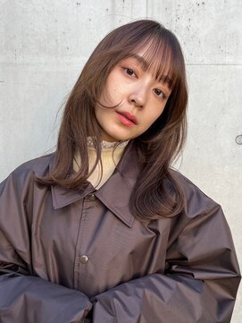 ルミ 上大岡店(Lumi) 顔周りレイヤーカット/チェリーブラウン/韓国風スタイル