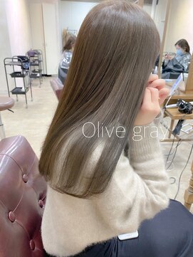 アリー 原宿 表参道(ALLY) [ALLY]ブリーチなし☆オリーブグレージュ
